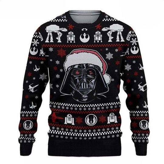 Santa Villain 3D Sweatshirt, American Movie Ugly Christmas Sweater - Image 3