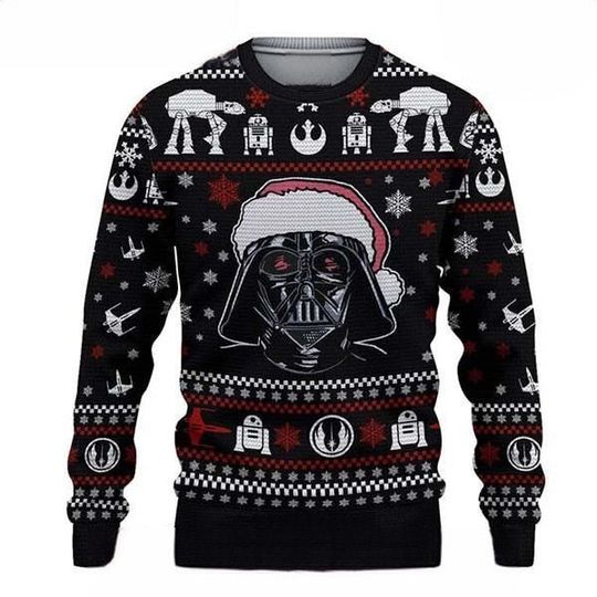 Santa Villain 3D Sweatshirt, American Movie Ugly Christmas Sweater - Image 3