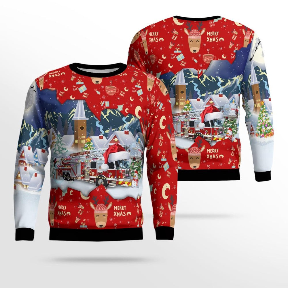 Sarasota Florida Sarasota County Fire Department AOP Ugly Sweater Unisex Christmas Gift