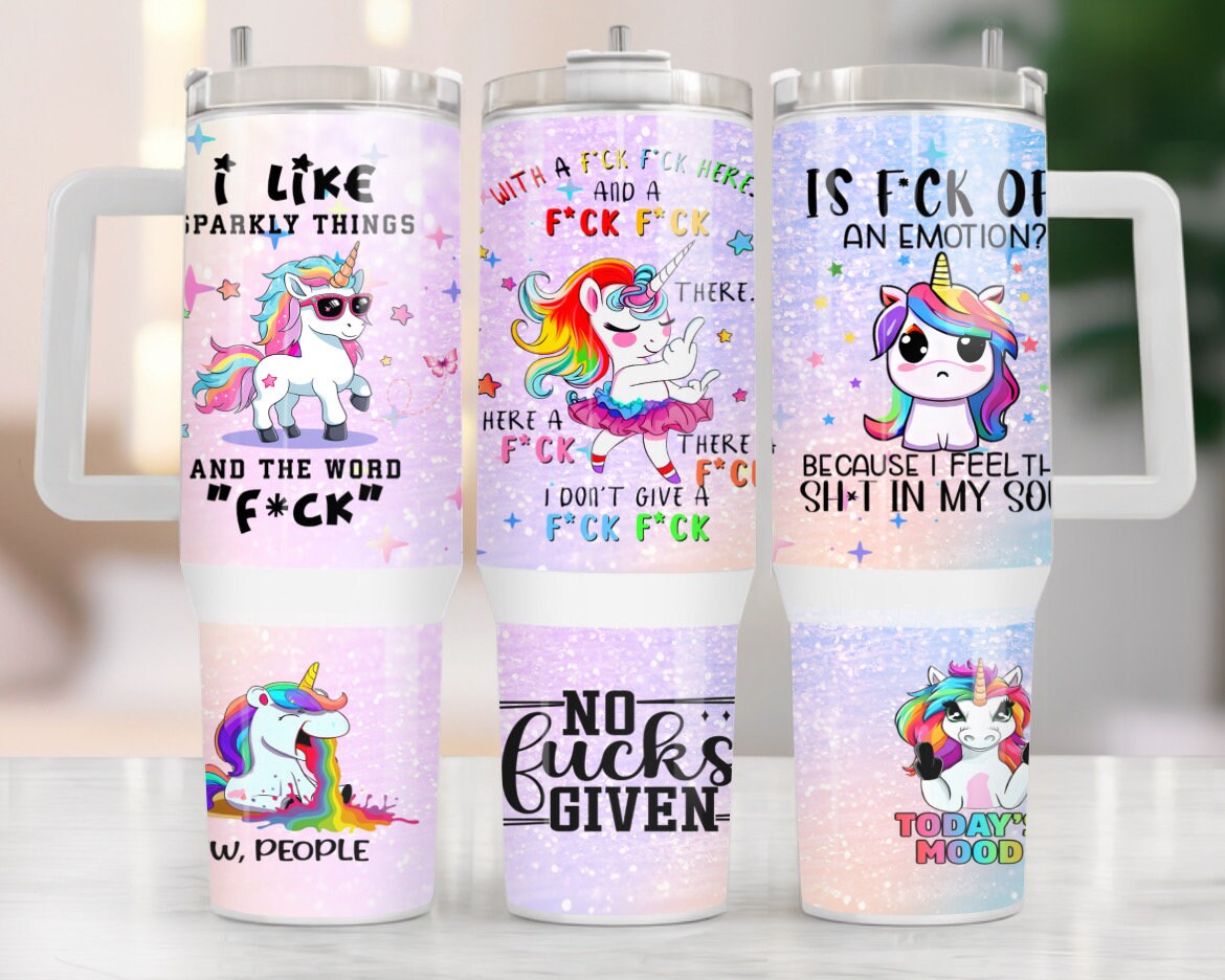 Sarcastic Glitter Unicorn Custom Stanley Cup 40 oz 30 oz Tumbler With HandleTVC2301971