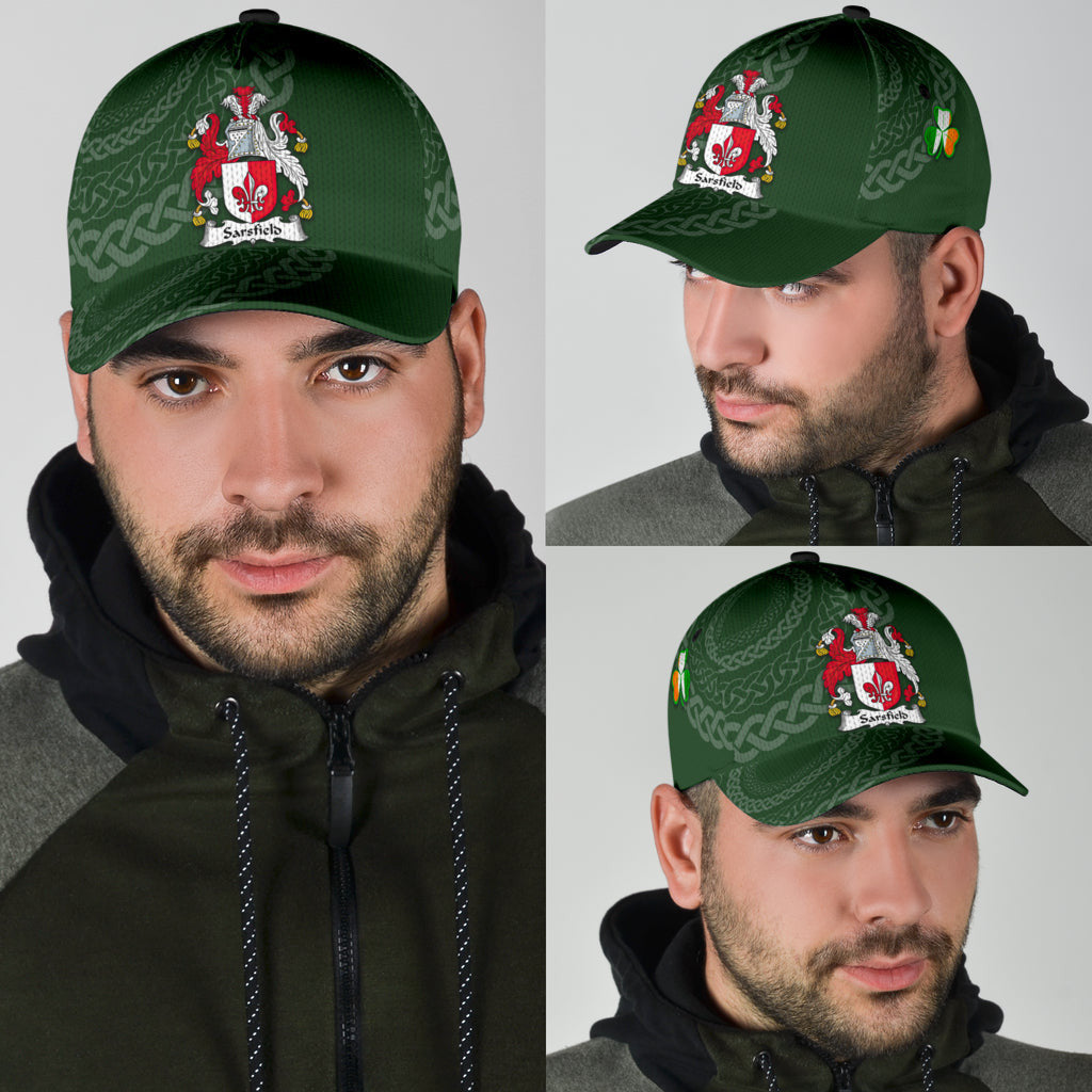 Sarsfield Coat Of Arms - Irish Family Crest St Patrick's Day Hat Classic Cap Trucker Hats Custom Hats Gifts For Men & Women