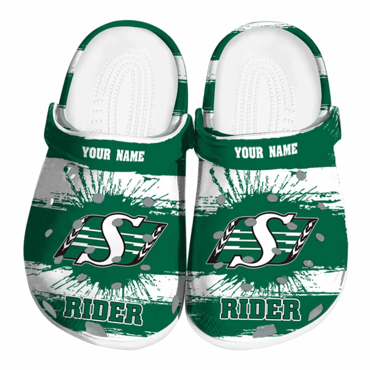 Saskatchewan Roughriders NCAA Sport Crocs Crocband Clogs Shoes Comfortable For Men Women and Kids