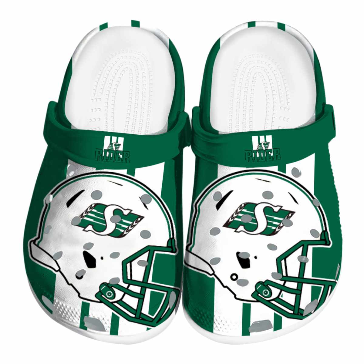 Saskatchewan Roughriders NCAA Sport Crocs Crocband Clogs Shoes Comfortable For Men Women and Kids