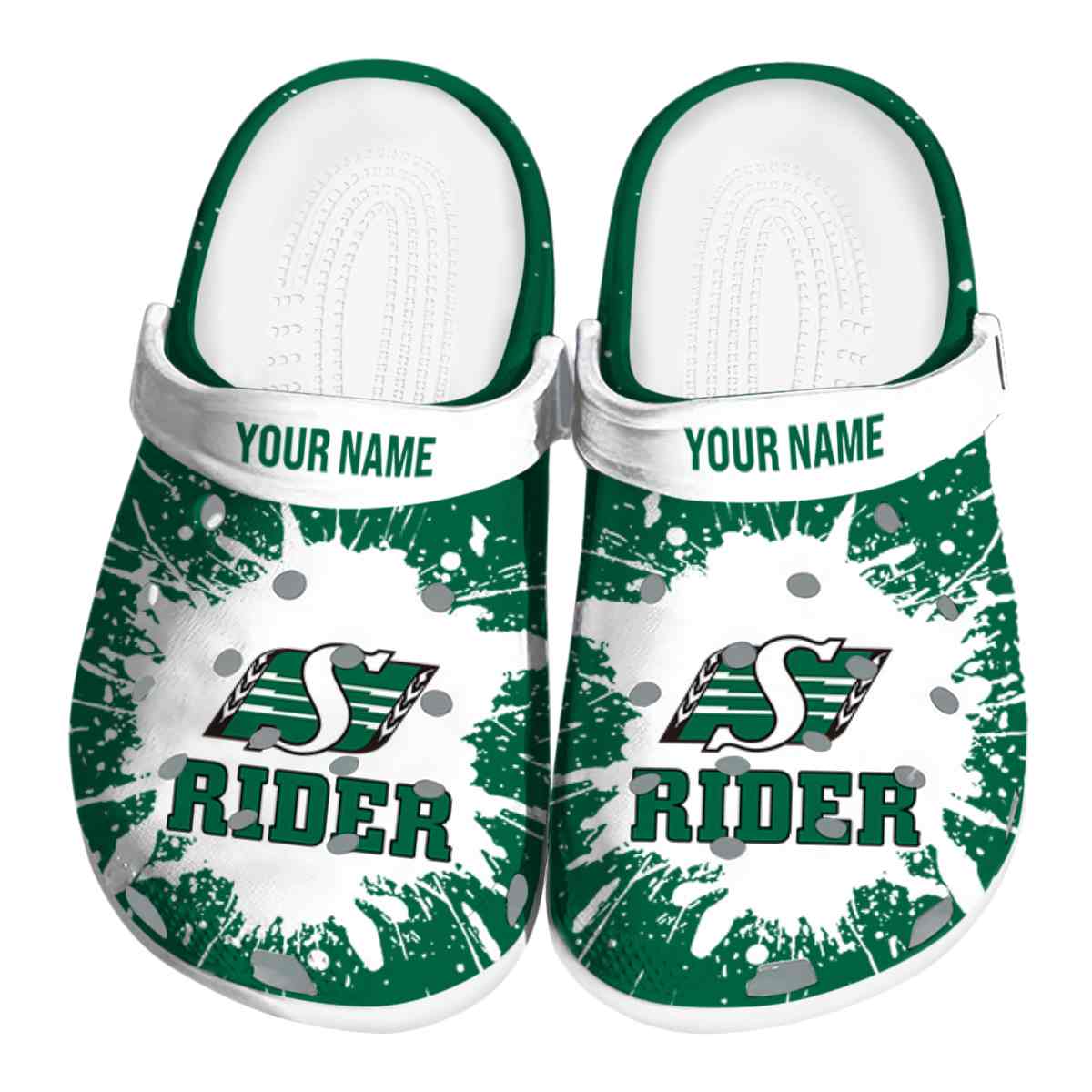 Saskatchewan Roughriders NCAA Sport Crocs Crocband Clogs Shoes Comfortable For Men Women and Kids
