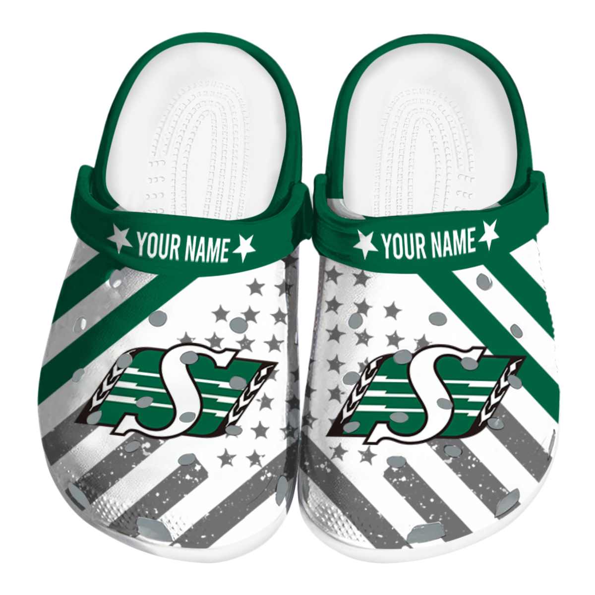 Saskatchewan Roughriders NCAA Sport Crocs Crocband Clogs Shoes Comfortable For Men Women and Kids
