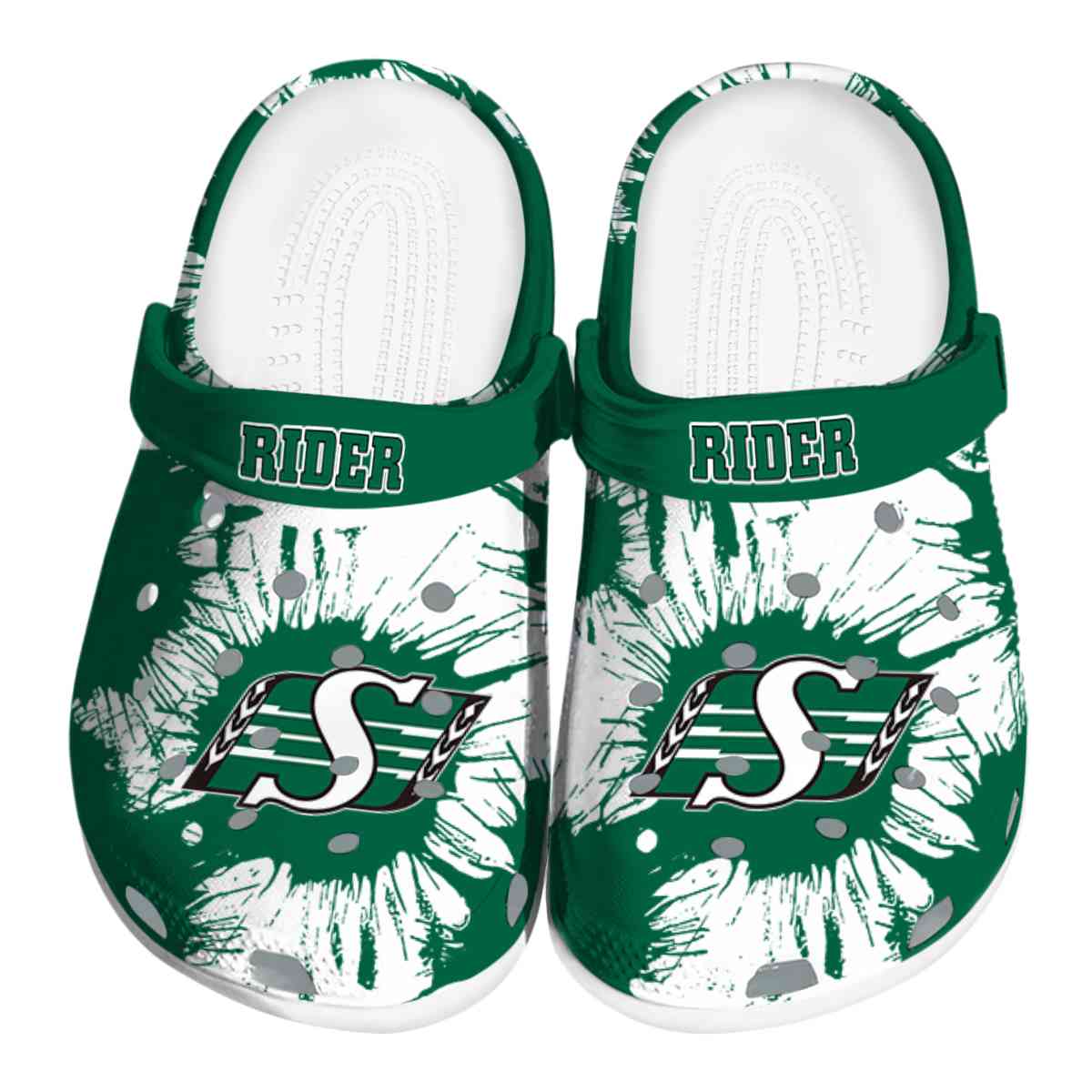 Saskatchewan Roughriders NCAA Sport Crocs Crocband Clogs Shoes Comfortable For Men Women and Kids