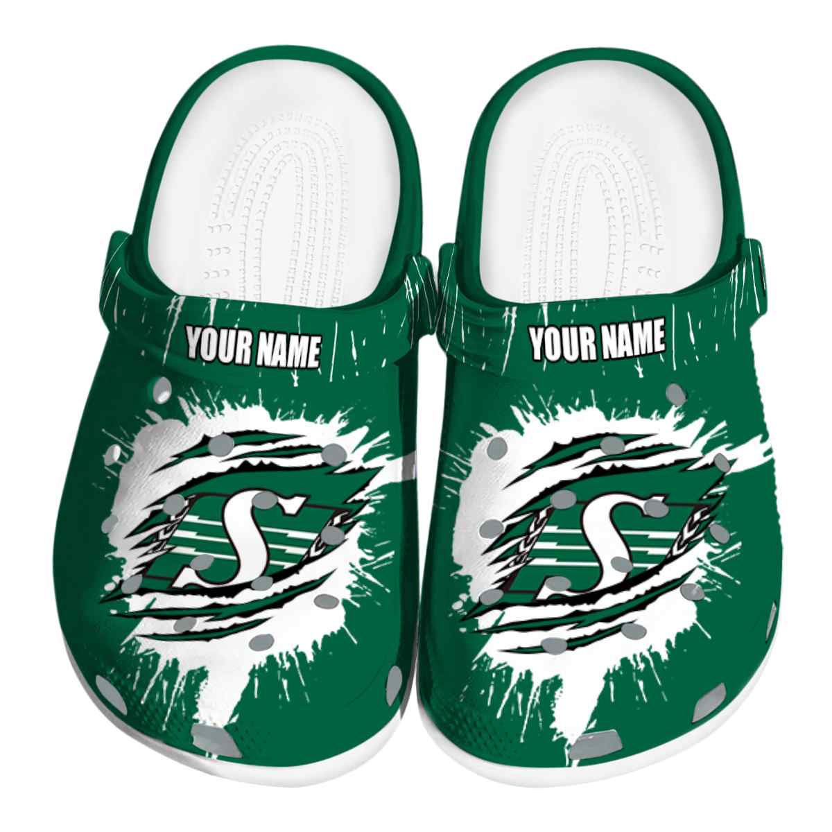 Saskatchewan Roughriders NCAA Sport Crocs Crocband Clogs Shoes Comfortable For Men Women and Kids