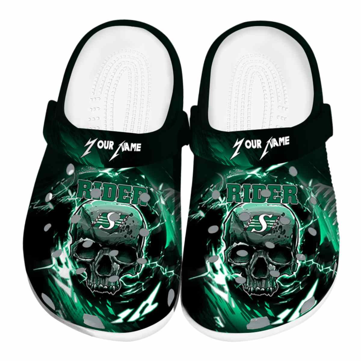 Saskatchewan Roughriders NCAA Sport Crocs Crocband Clogs Shoes Comfortable For Men Women and Kids