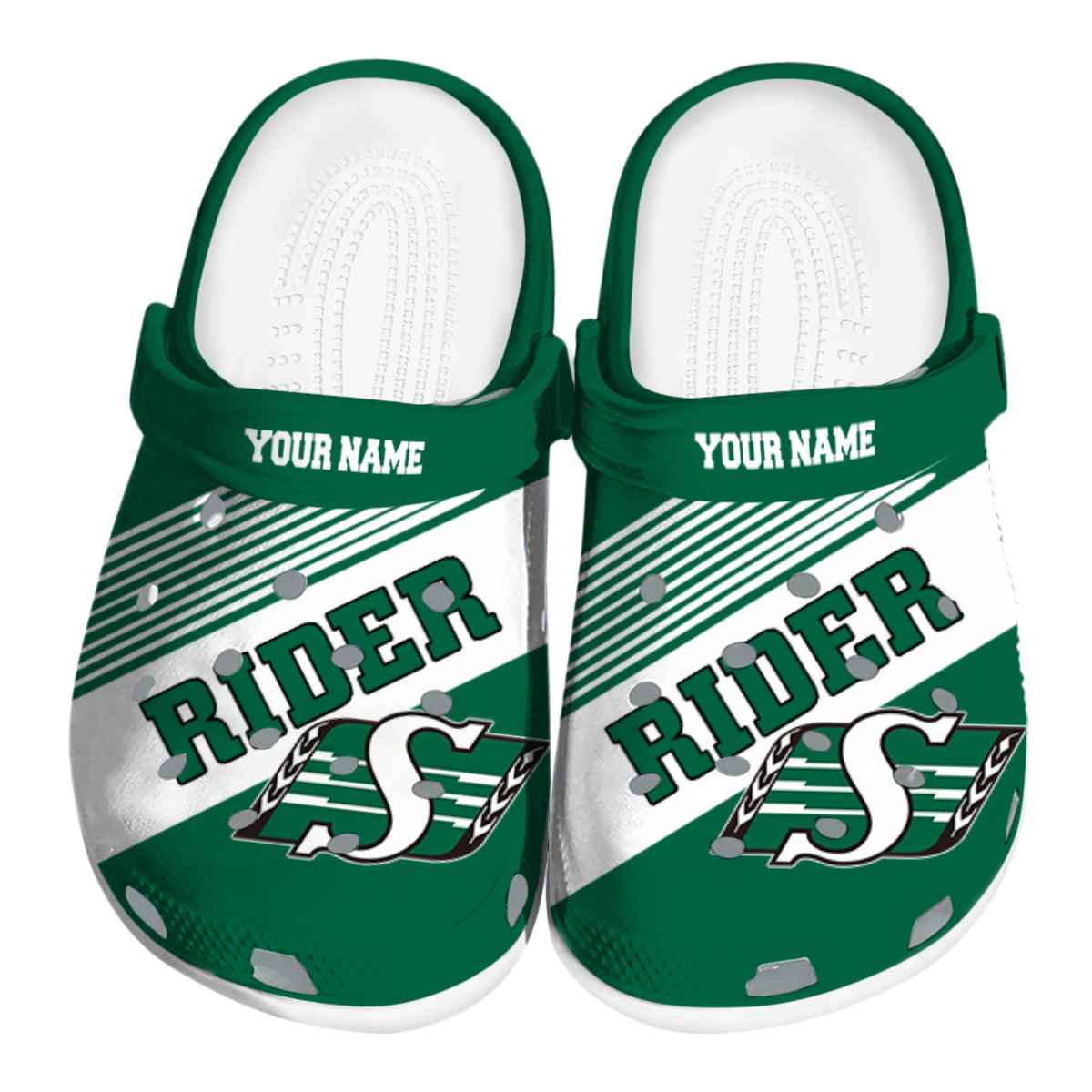 Saskatchewan Roughriders NCAA Sport Crocs Crocband Clogs Shoes Comfortable For Men Women and Kids