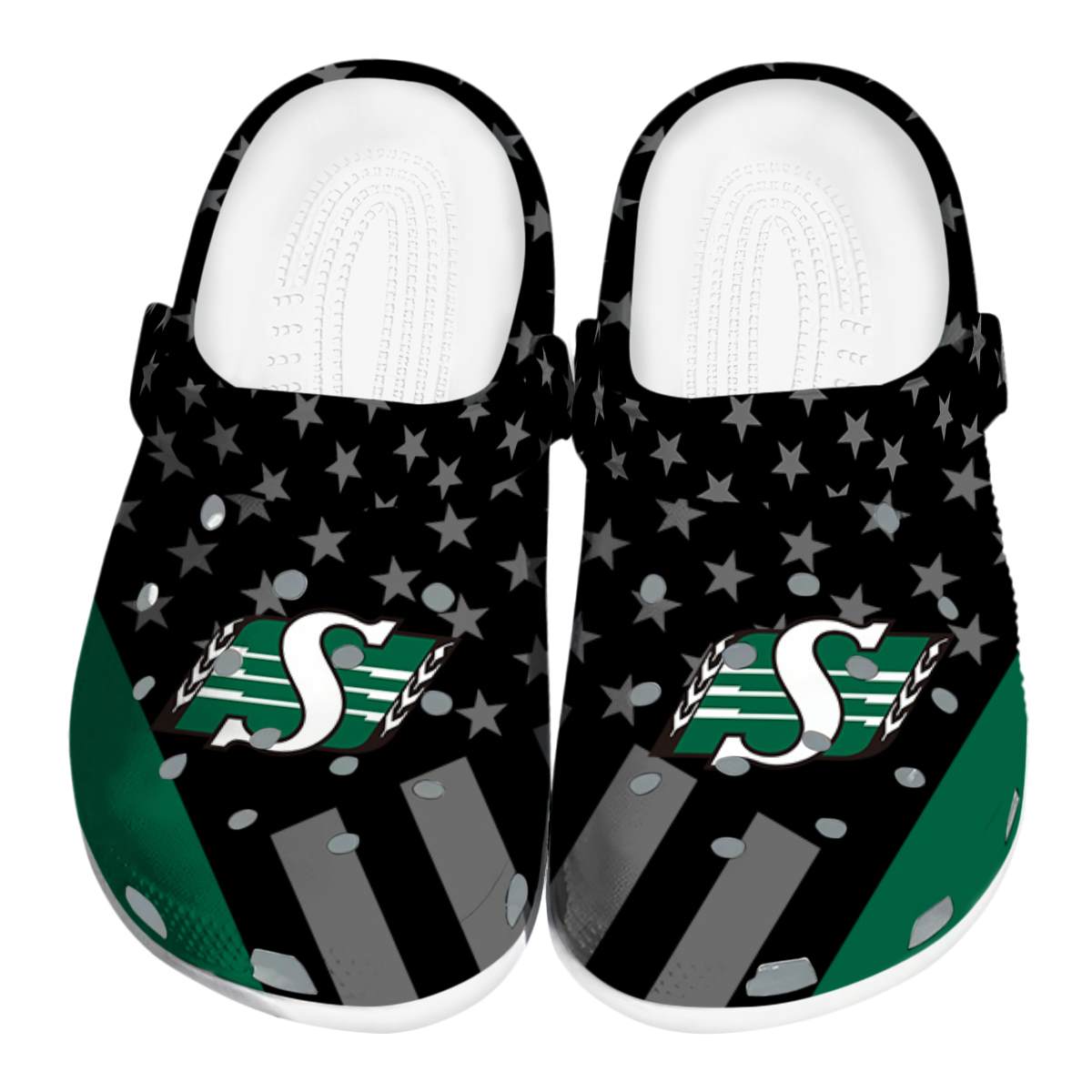Saskatchewan Roughriders NCAA Sport Crocs Crocband Clogs Shoes Comfortable For Men Women and Kids