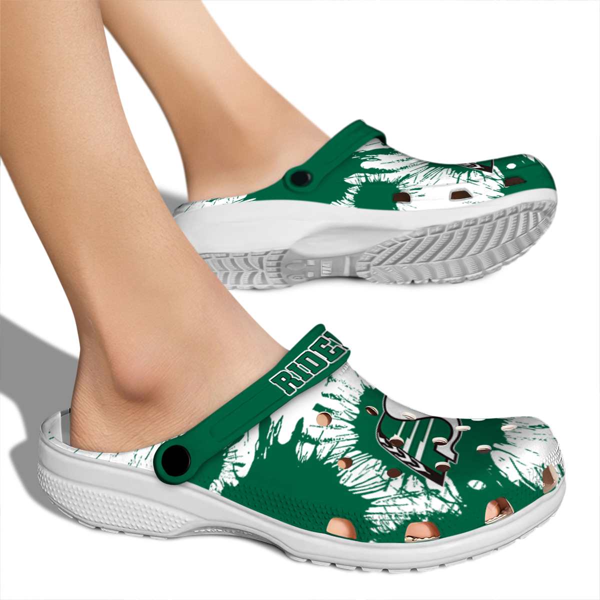 Saskatchewan Roughriders NCAA Sport Crocs Crocband Clogs Shoes Comfortable For Men Women and Kids - Image 2