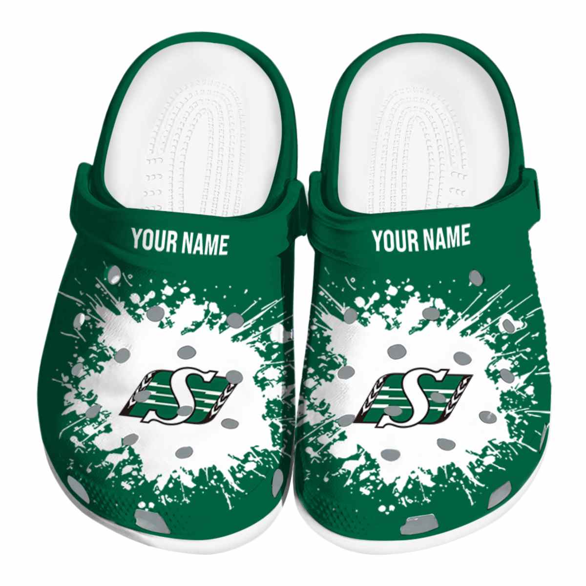 Saskatchewan Roughriders NCAA Sport Crocs Crocband Clogs Shoes Comfortable For Men Women and Kids