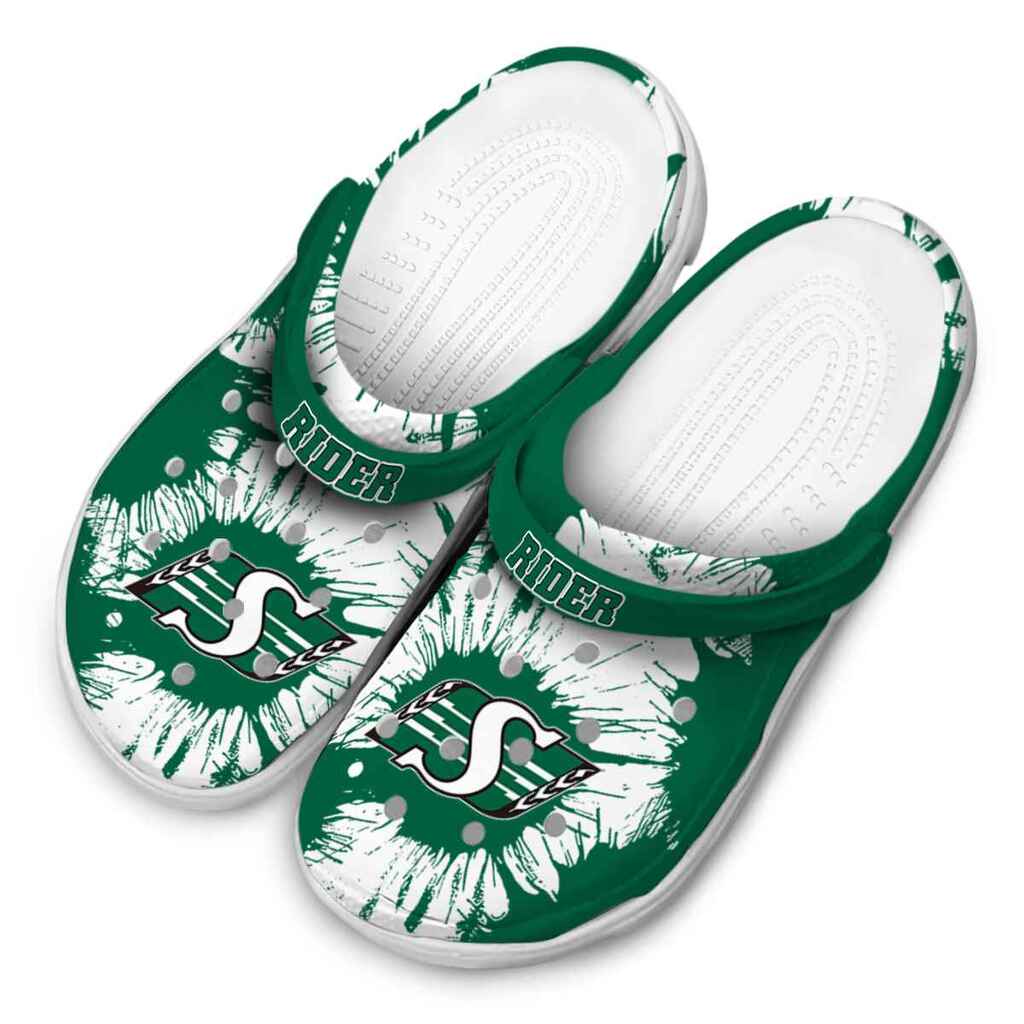 Saskatchewan Roughriders Splatter Graphics ClogTVC1801719 - Image 4