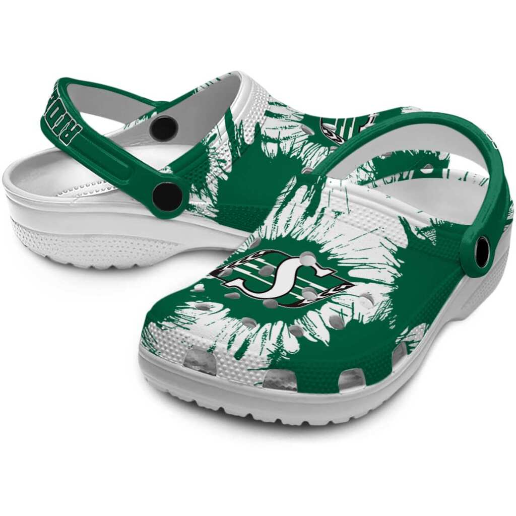 Saskatchewan Roughriders Splatter Graphics ClogTVC1801719 - Image 3
