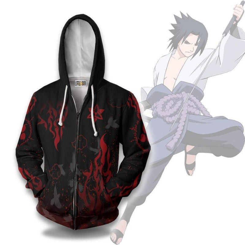 Sasuke Akatsuki 3D All Over Print Hoodie, Zip Hoodie