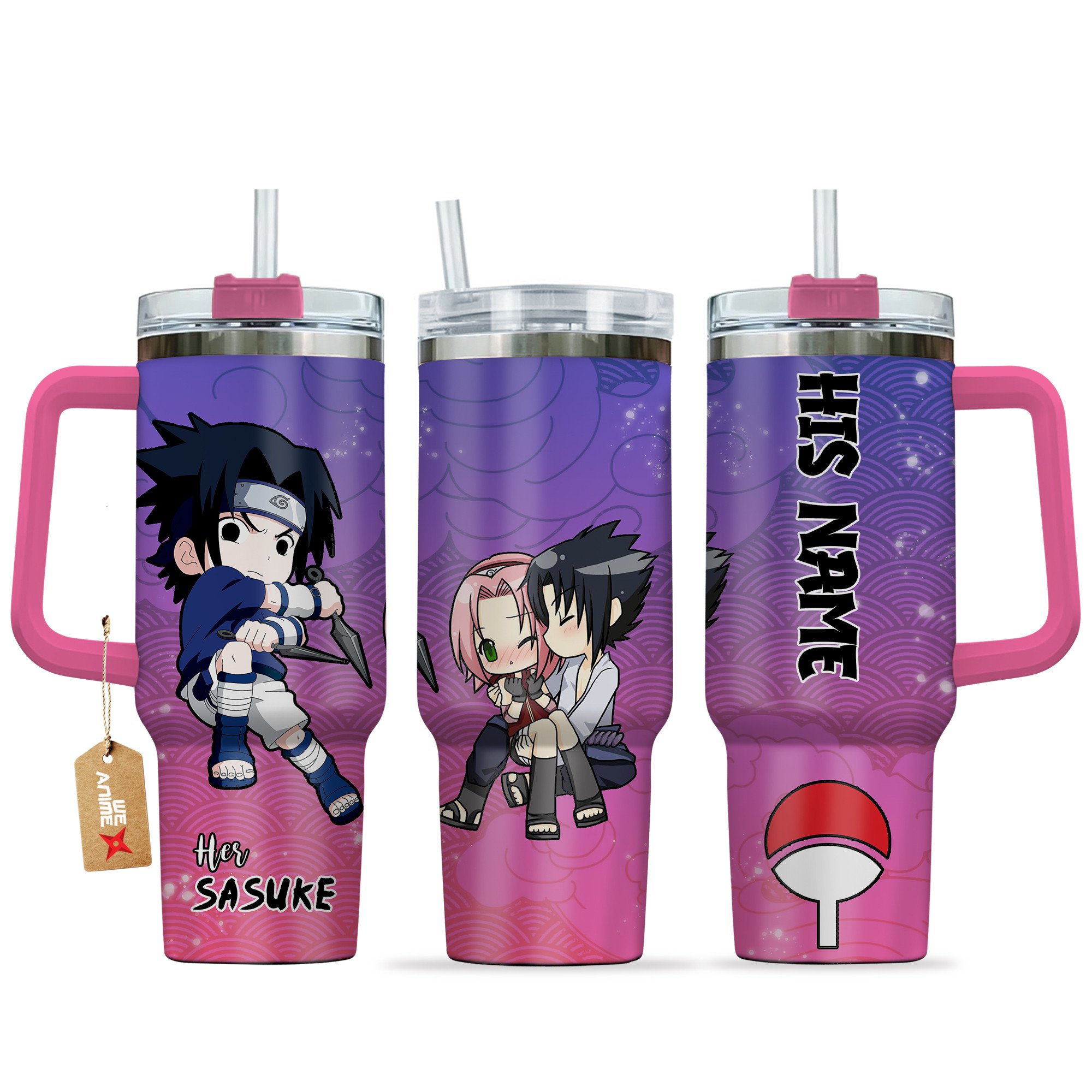 Sasuke Naruto Anime Valentine Custom Stanley Cup 40 oz 30 oz Tumbler With HandleTVC2301167