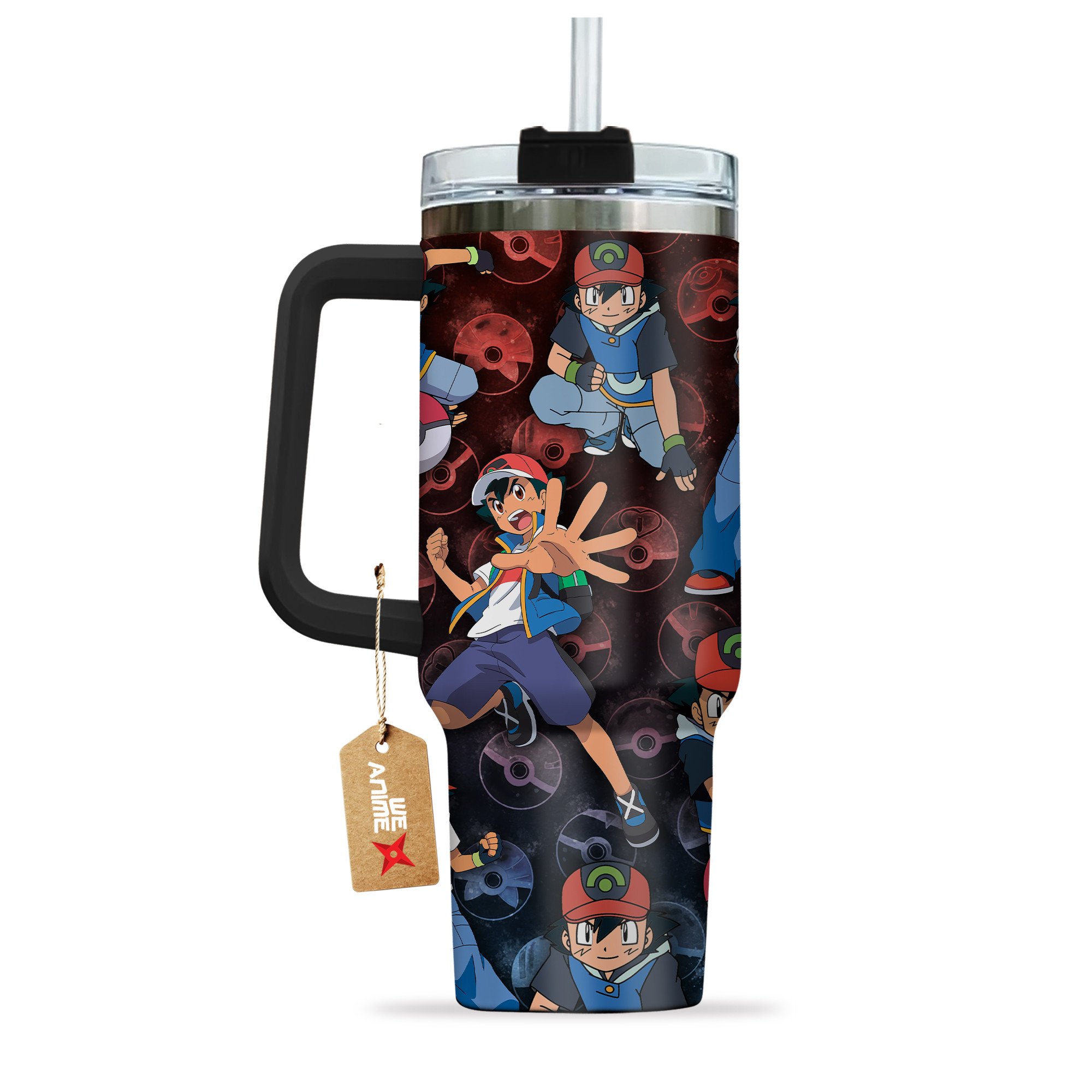 Satoshi Ash Ketchum Pokemon Anime Custom Stanley Cup 40 oz 30 oz Tumbler With HandleTVC2301201