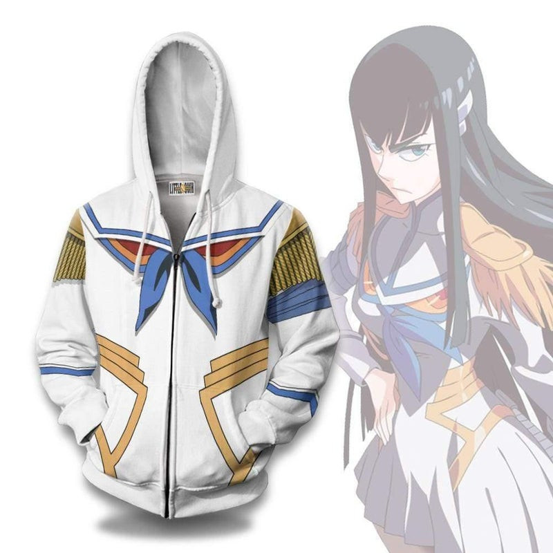 Satsuki Kiryuin Uniform Cosplay Costume Kill La Kill 3D All Over Print Hoodie, Zip Hoodie