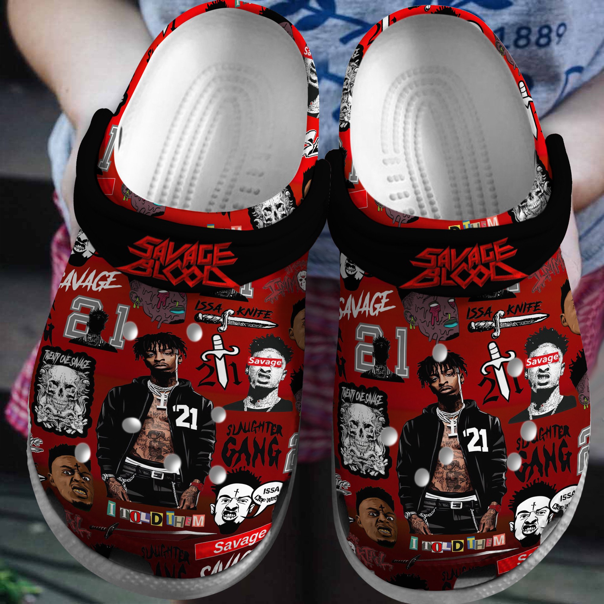 Savage Blood Music Crocs Crocband Clogs Shoes Comfortable For Men Women and Kids