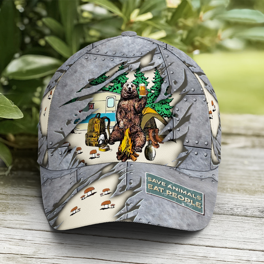 Save Animals Eat People Camping Baseball Cap Trucker Hats Custom Hats Gifts For Men & Women