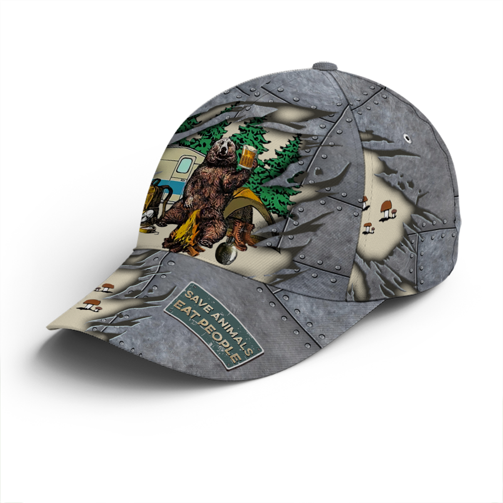 Save Animals Eat People Camping Baseball Cap Trucker Hats Custom Hats Gifts For Men & Women