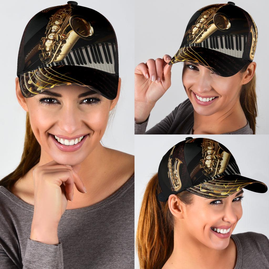 Saxophone Classic Cap, Gift for Music Lovers, Saxophone Lovers Trucker Hats Custom Hats Gifts For Men & Women