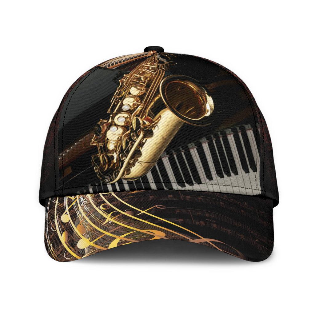 Saxophone Classic Cap, Gift for Music Lovers, Saxophone Lovers Trucker Hats Custom Hats Gifts For Men & Women