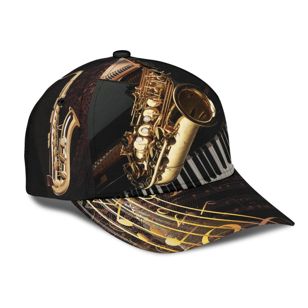 Saxophone Classic Cap, Gift for Music Lovers, Saxophone Lovers Trucker Hats Custom Hats Gifts For Men & Women