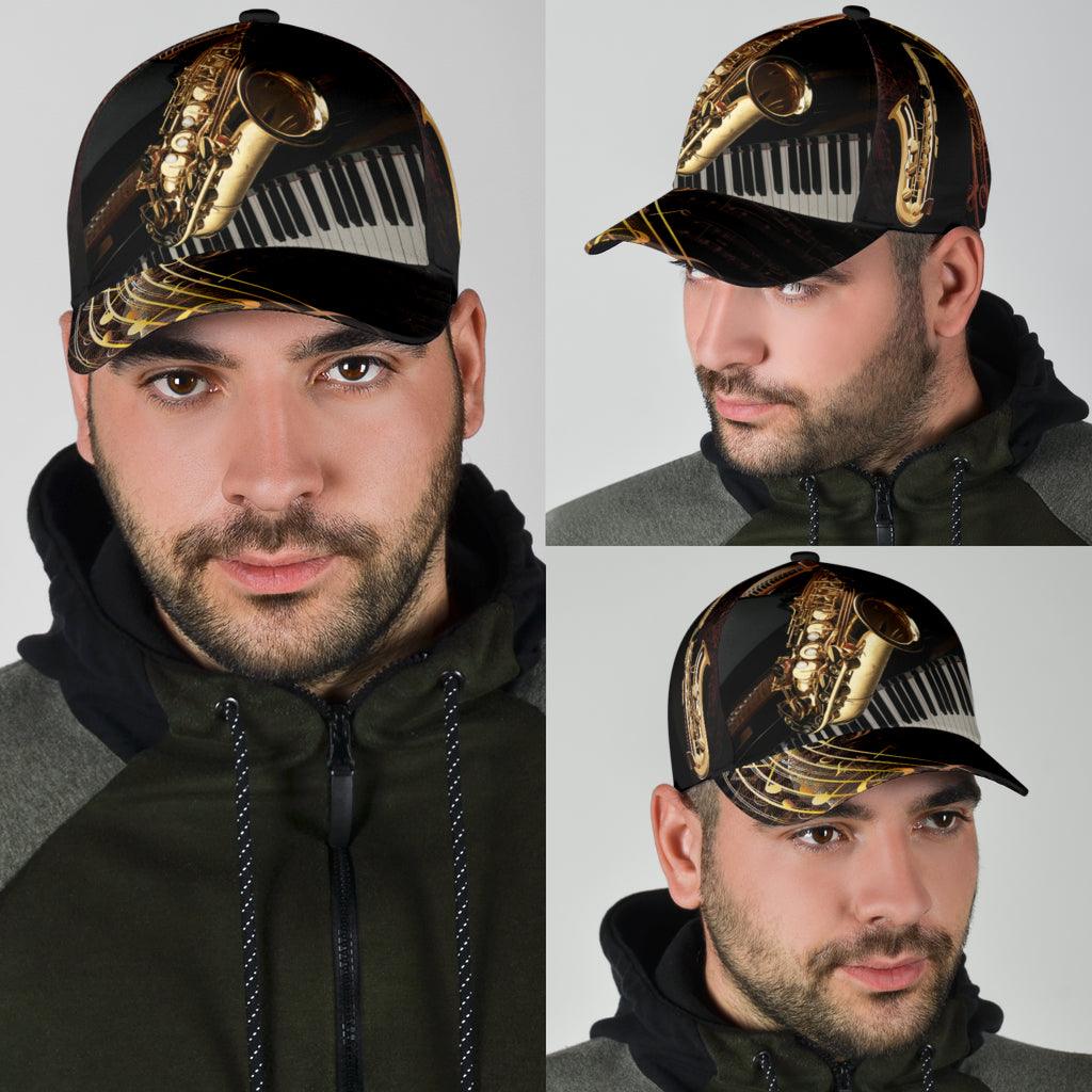 Saxophone Classic Cap, Gift for Music Lovers, Saxophone Lovers Trucker Hats Custom Hats Gifts For Men & Women