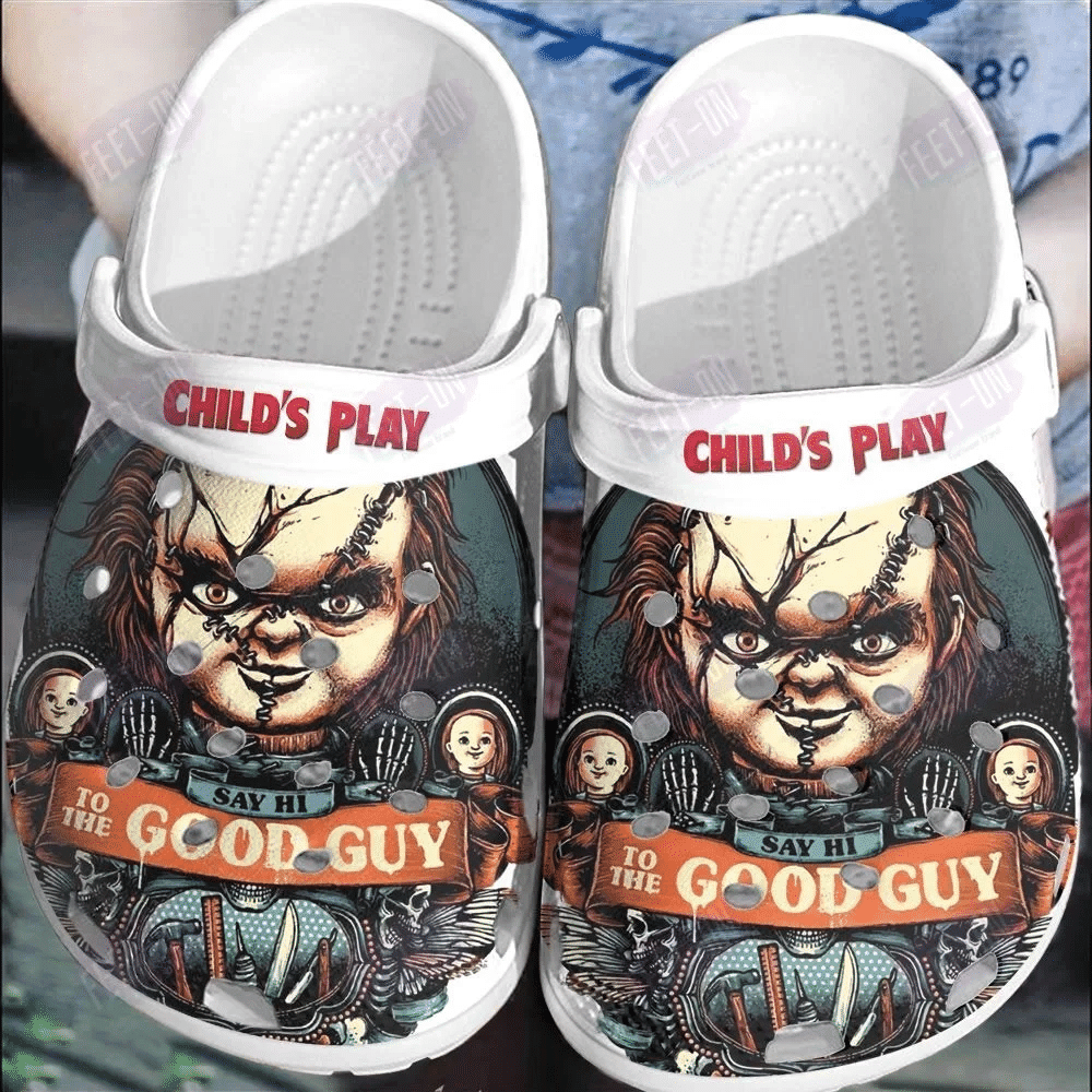 Say Hi To The Good Guy Chucky Horror Movie Halloween Classic Clogs Shoes