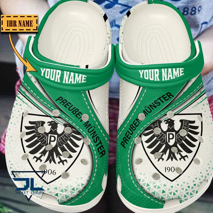 SC PreuÃŸen MÃ¼nster Bundesliga Sport Crocs Crocband Clogs Shoes Comfortable For Men Women and Kids