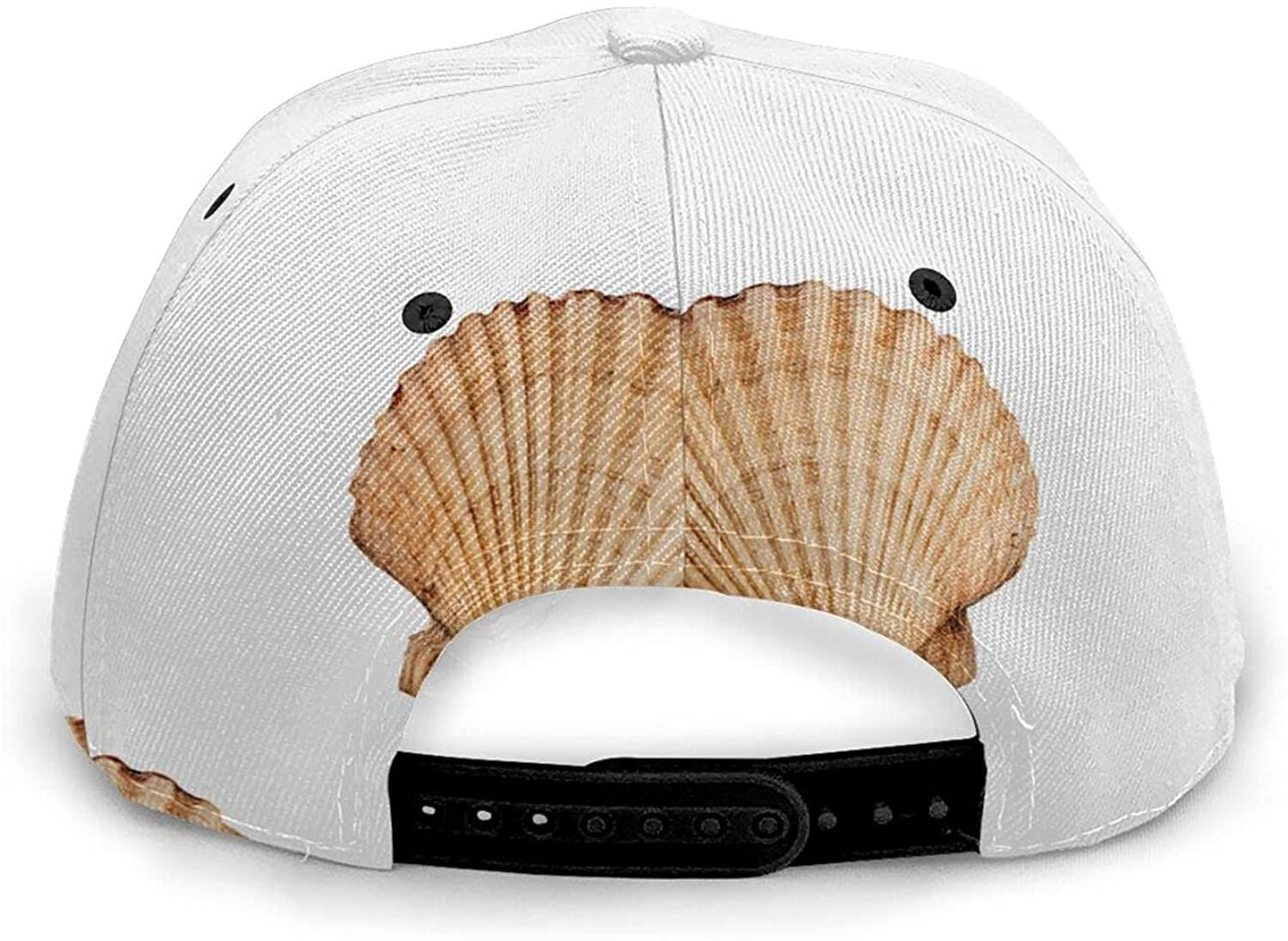 Scallop Seashell Print Classic Baseball 3D Cap Adjustable Twill Sports Dad Hats for Unisex Trucker Hats Custom Hats Gifts For Men & Women