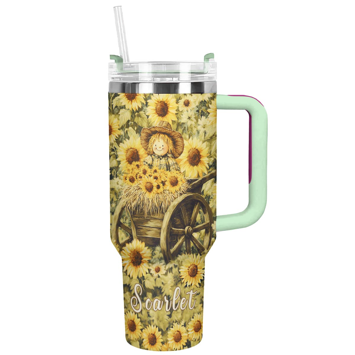 Scarecrow Sunflower Custom Stanley Cup 40 oz 30 oz Tumbler With HandleTVC2301291