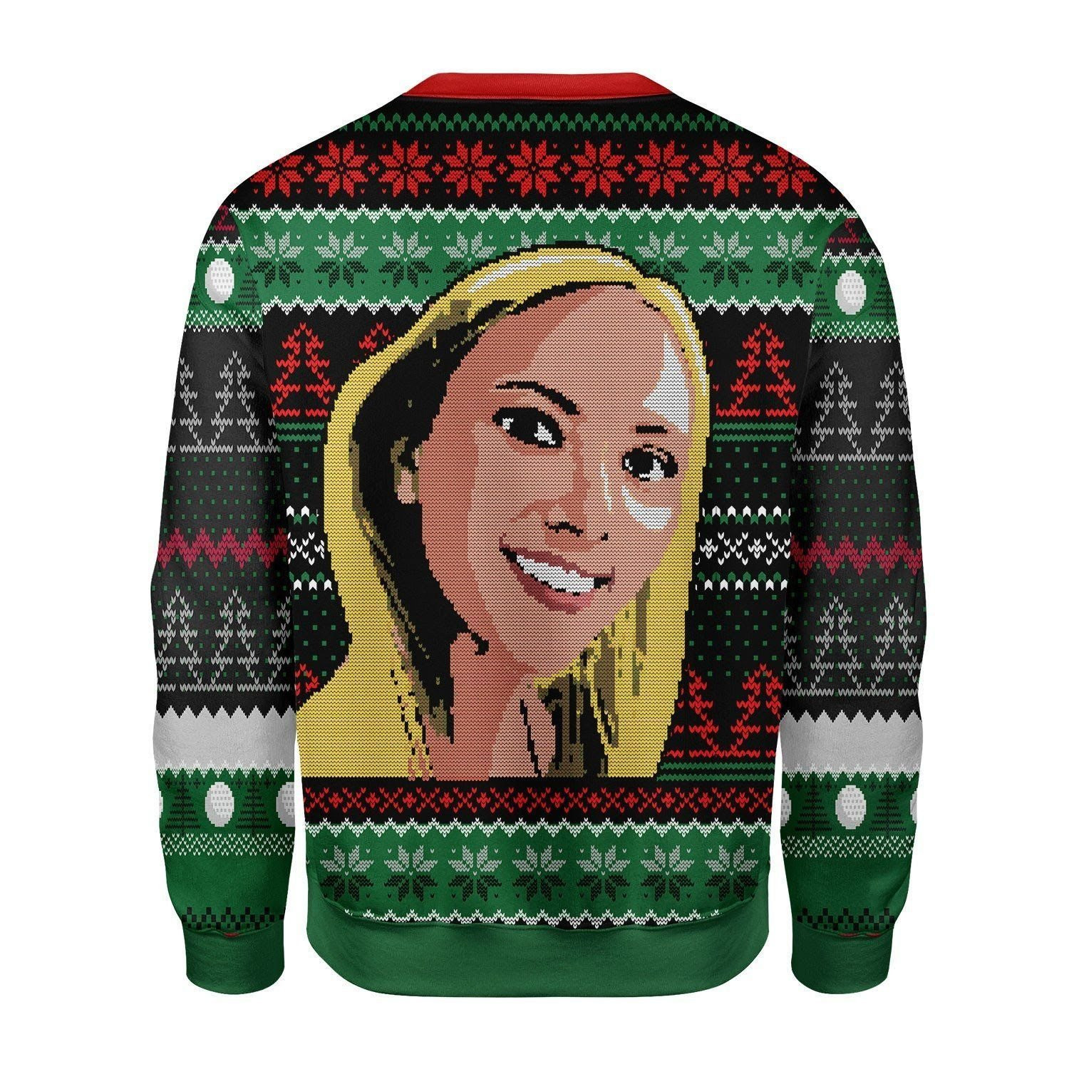 Scarlett Johansson Meme Ugly Christmas Sweater Adult 3D Funny Matching for family - Image 2