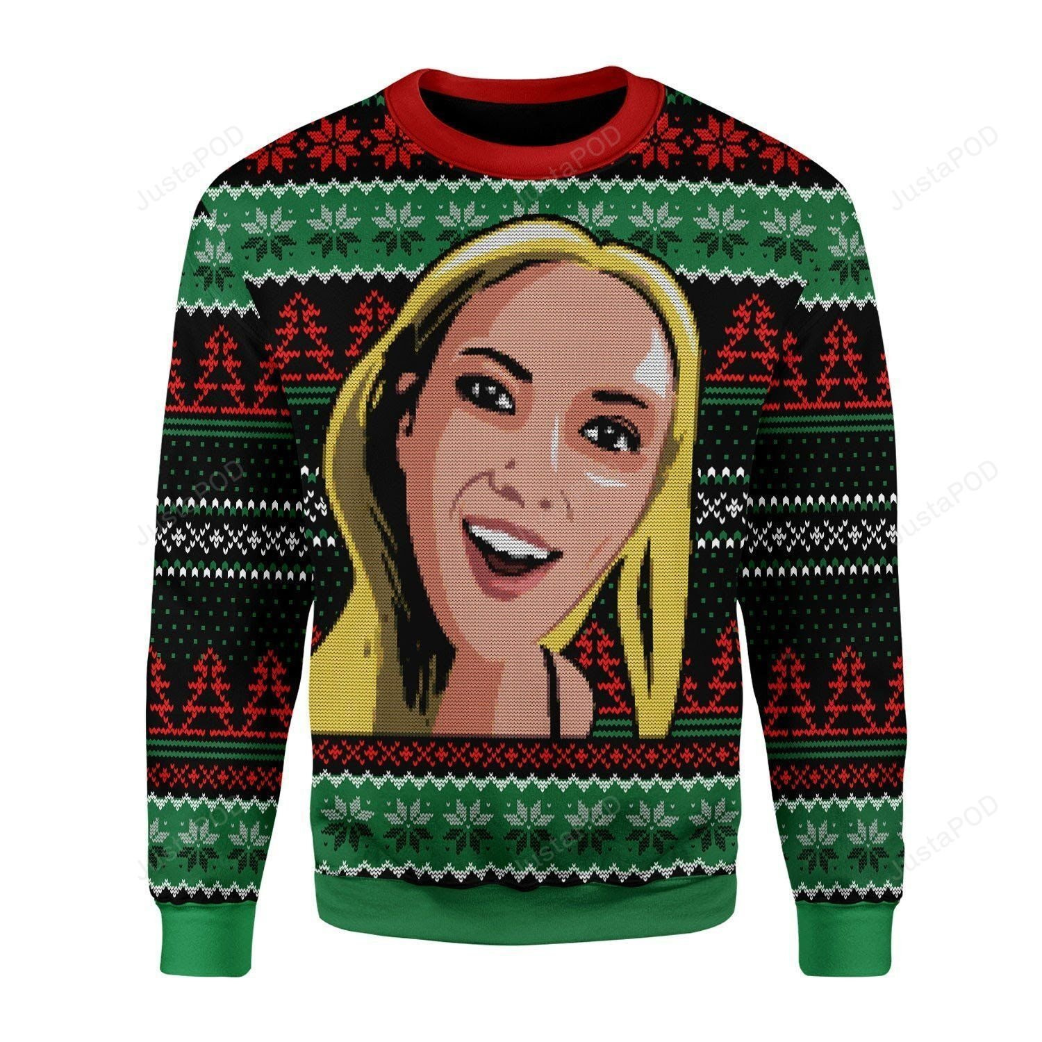 Scarlett Johansson Meme Ugly Christmas Sweater Adult 3D Funny Matching for family