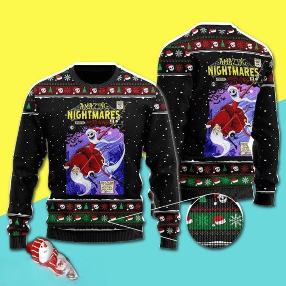 Scary Character 3D All Over Printed T-shirt, 90s Horror Movie Ugly Christmas Sweater, Xmas Sweatshirt