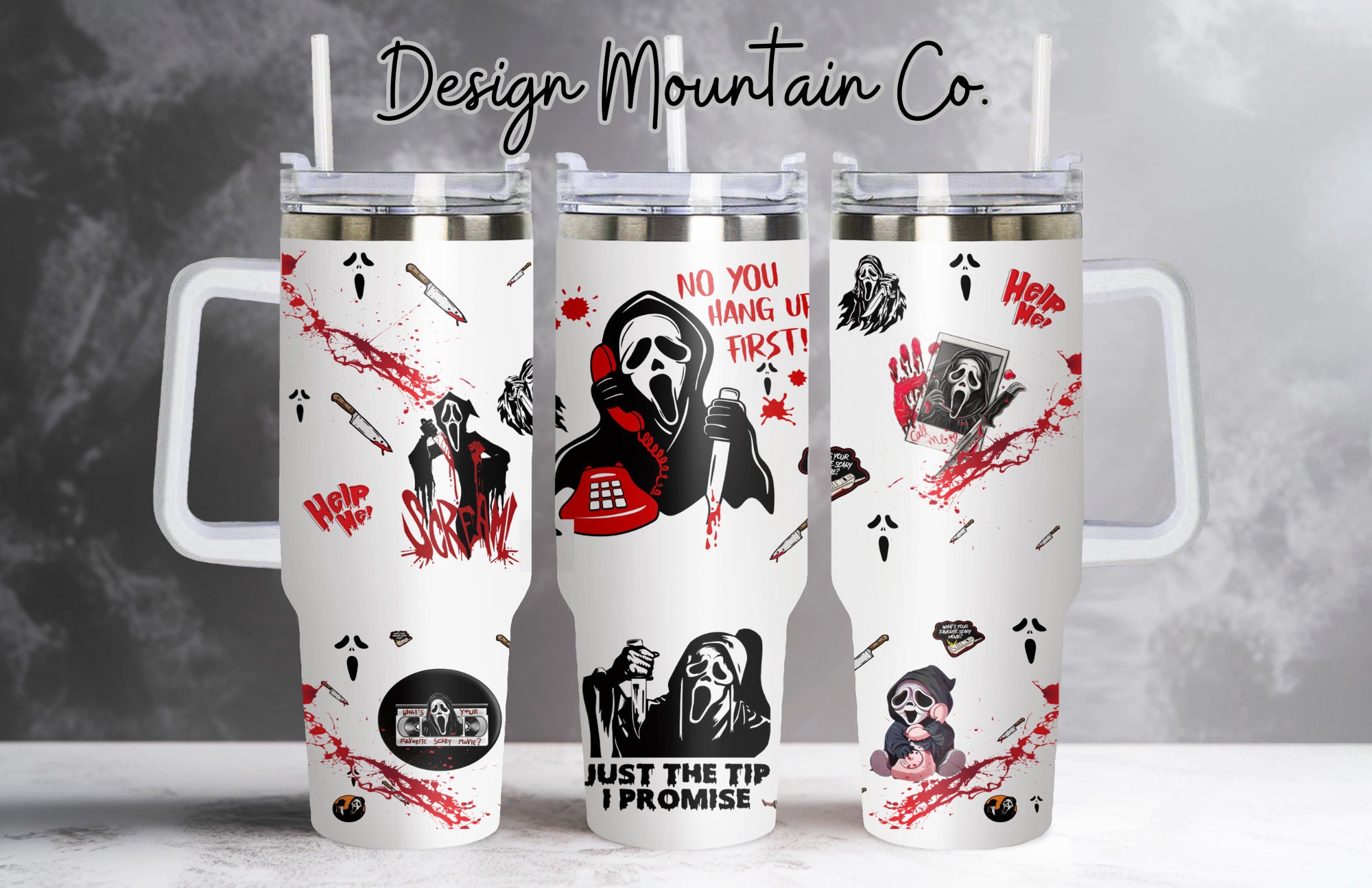 Scary Ghost Custom Stanley Cup 40 oz 30 oz Tumbler With HandleTVC2301915