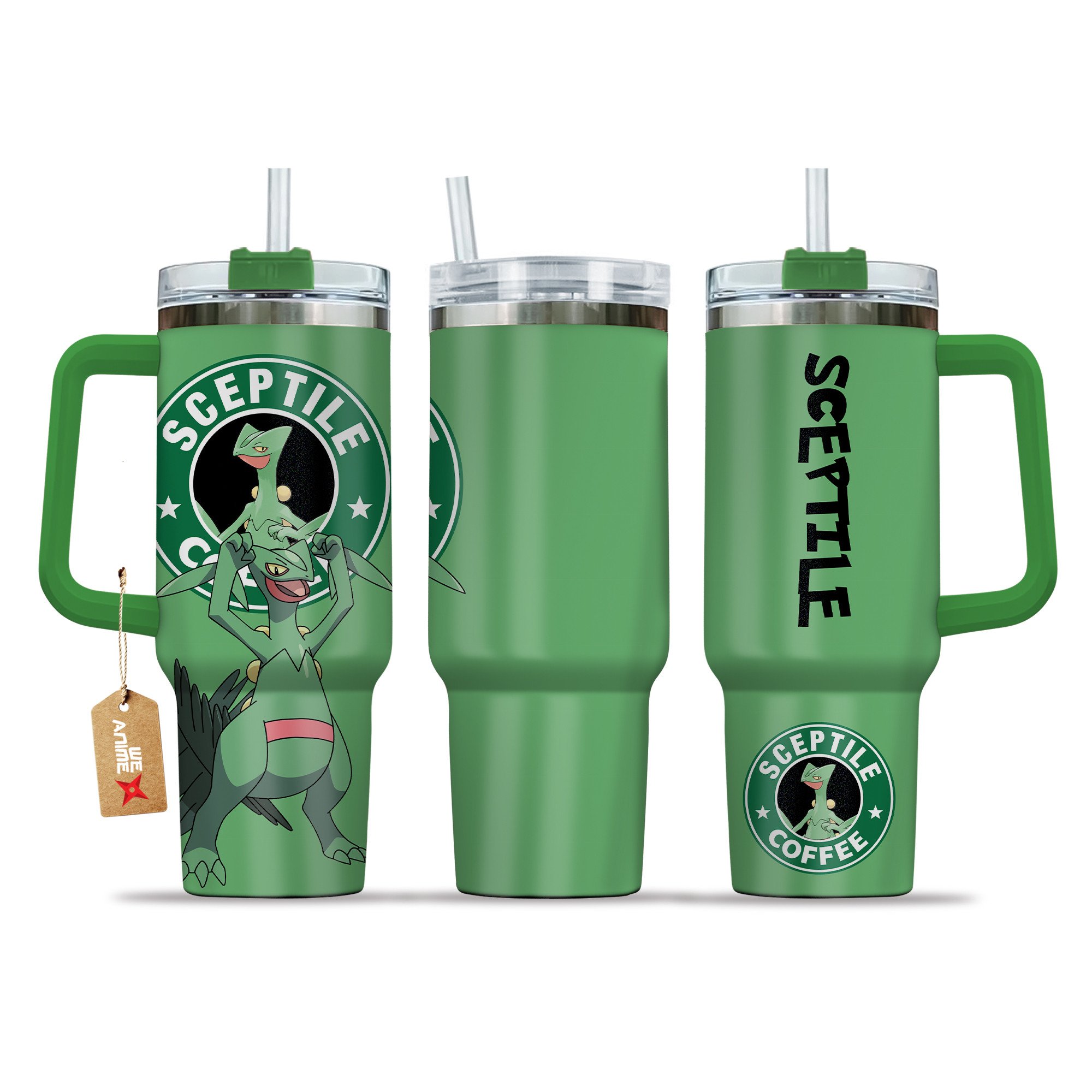 Sceptile Coffee Pokemon Anime Custom Stanley Cup 40 oz 30 oz Tumbler With HandleTVC2301216