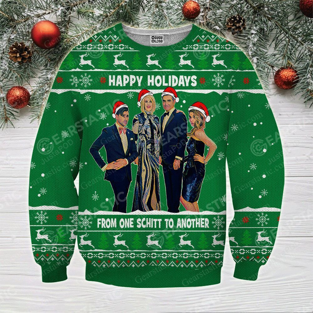 Schitt?S Creek Happy Holidays From One Schitt To Another Ugly Christmas Sweater Adult 3D Funny Matching for family