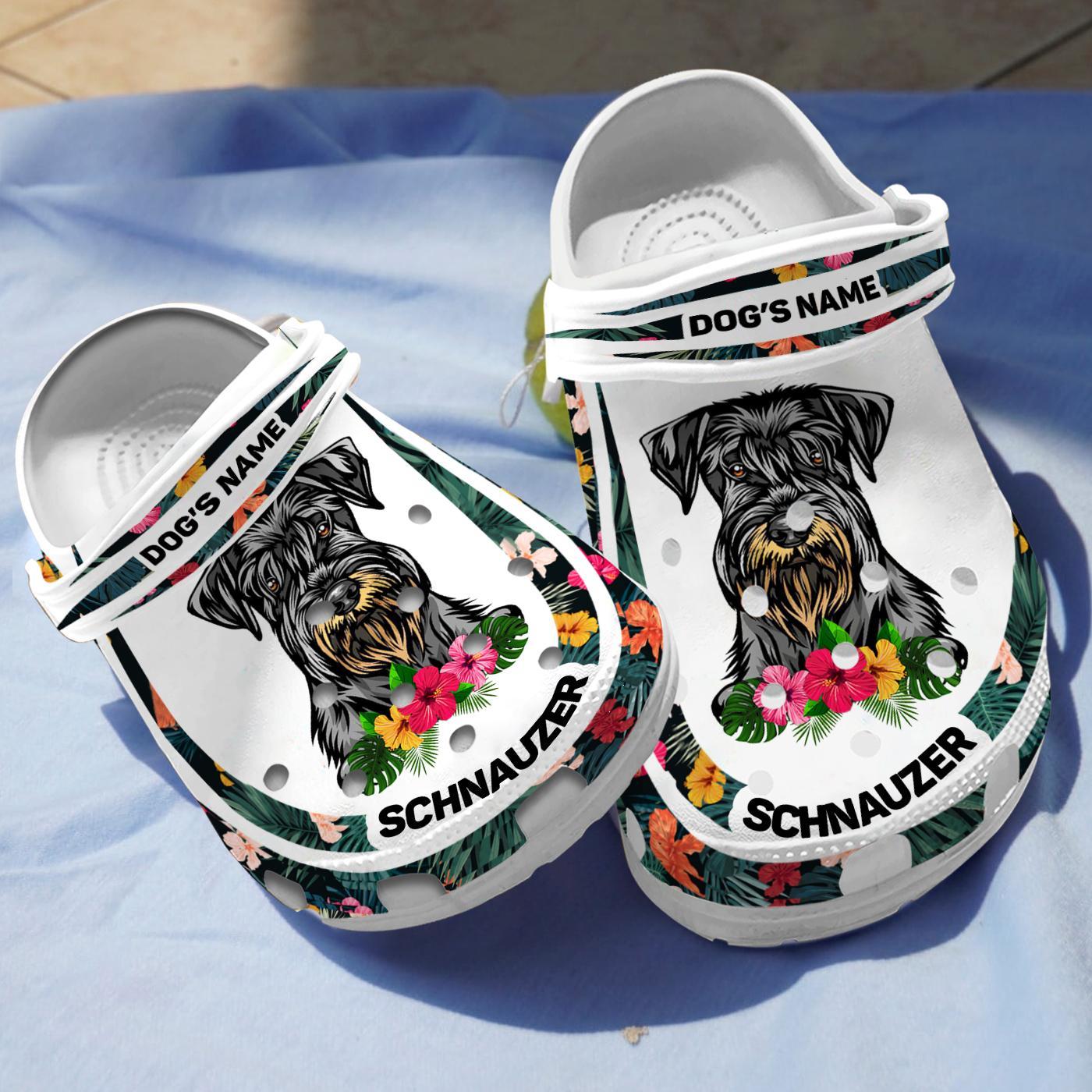 Schnauzer Dog Crocs Crocband Clogs Shoes Comfortable For Men Women and Kids
