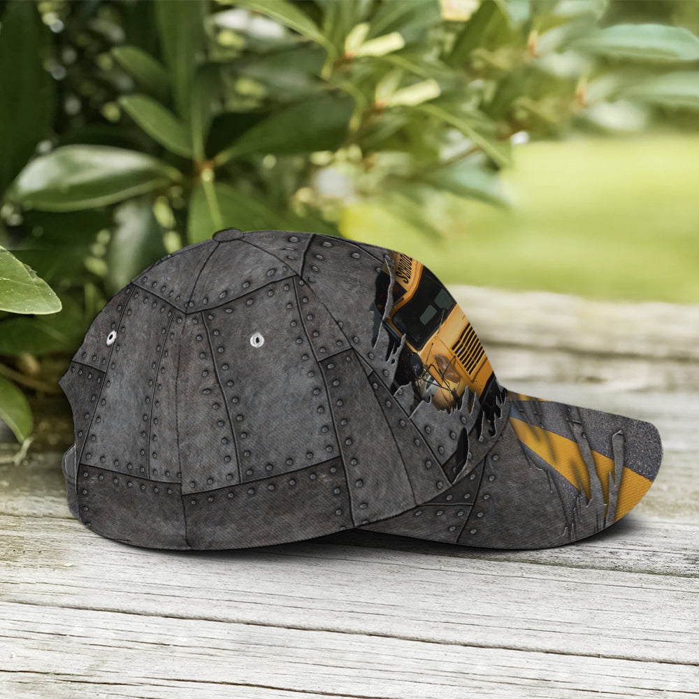 School Bus Driver Metallic Baseball Cap Trucker Hats Custom Hats Gifts For Men & Women