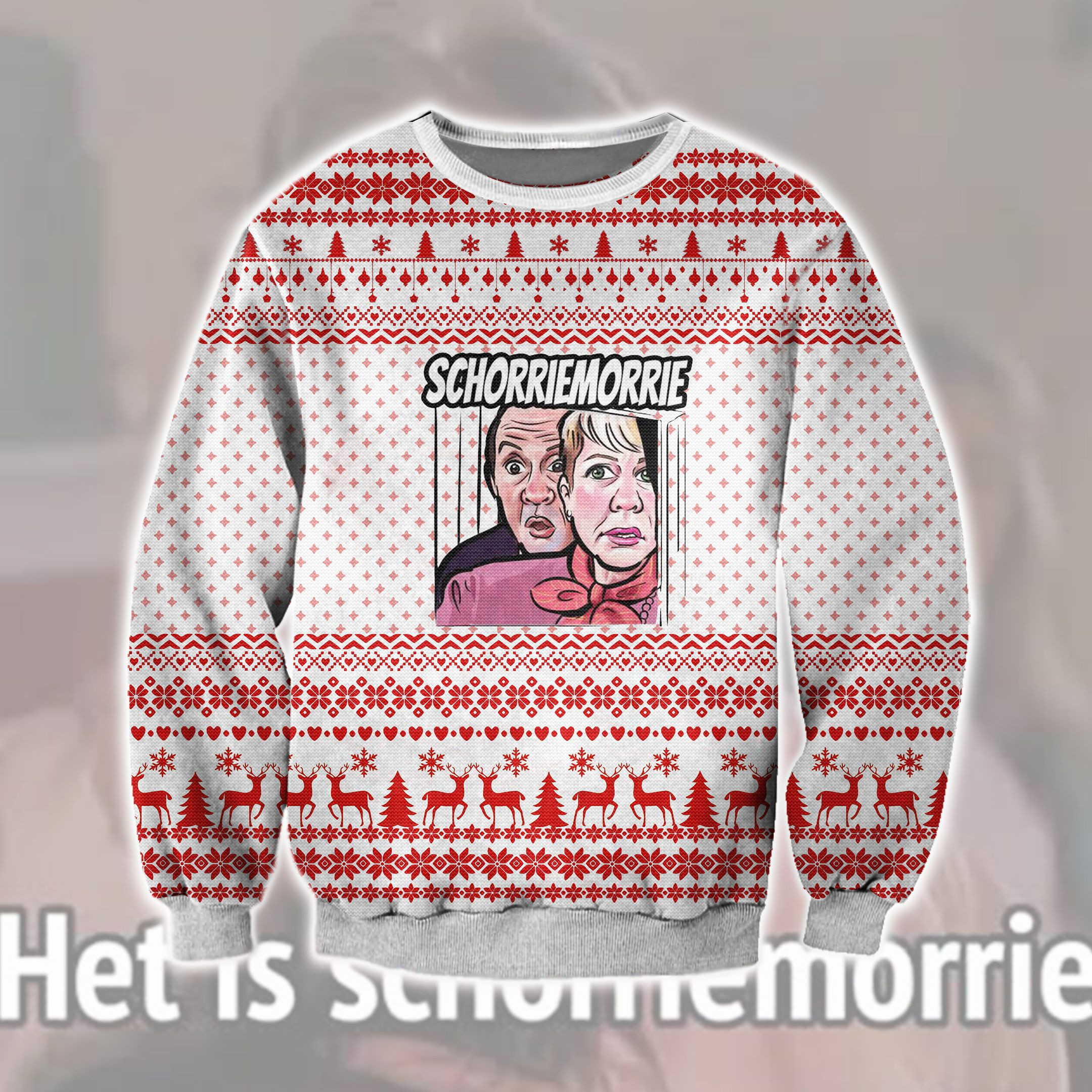 Schorriemorrie Ugly Christmas Sweater Adult 3D Funny Matching for family