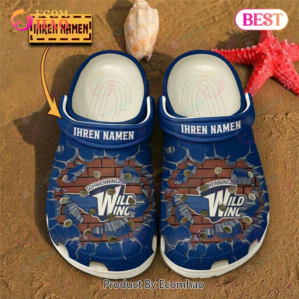 Schwenninger Wild Wings DEL Hockey Sport Crocs Crocband Clogs Shoes Comfortable For Men Women and Kids