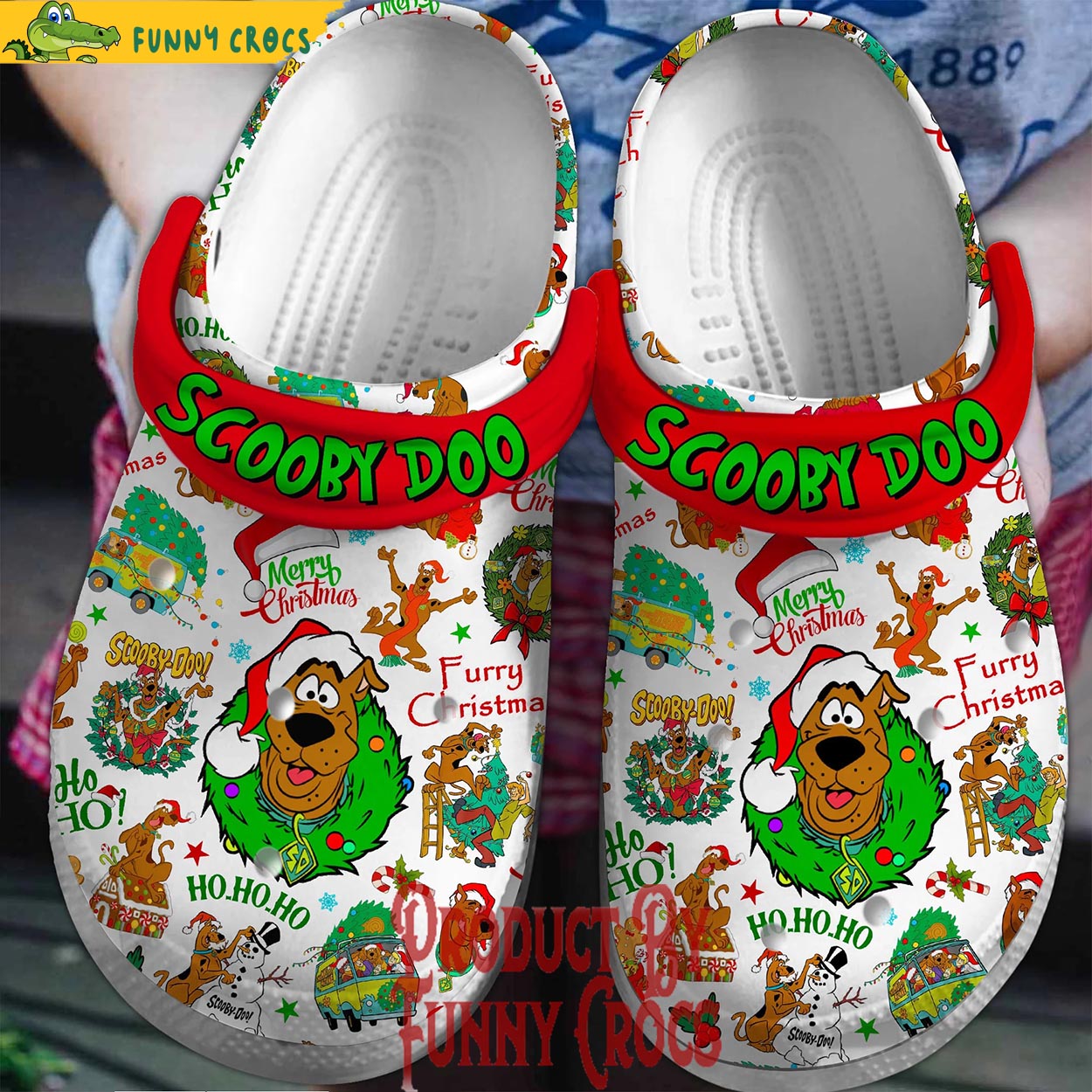 Scooby Doo Cartoon Christmas Crocs Crocband Clogs Shoes Comfortable For Men Women and Kids