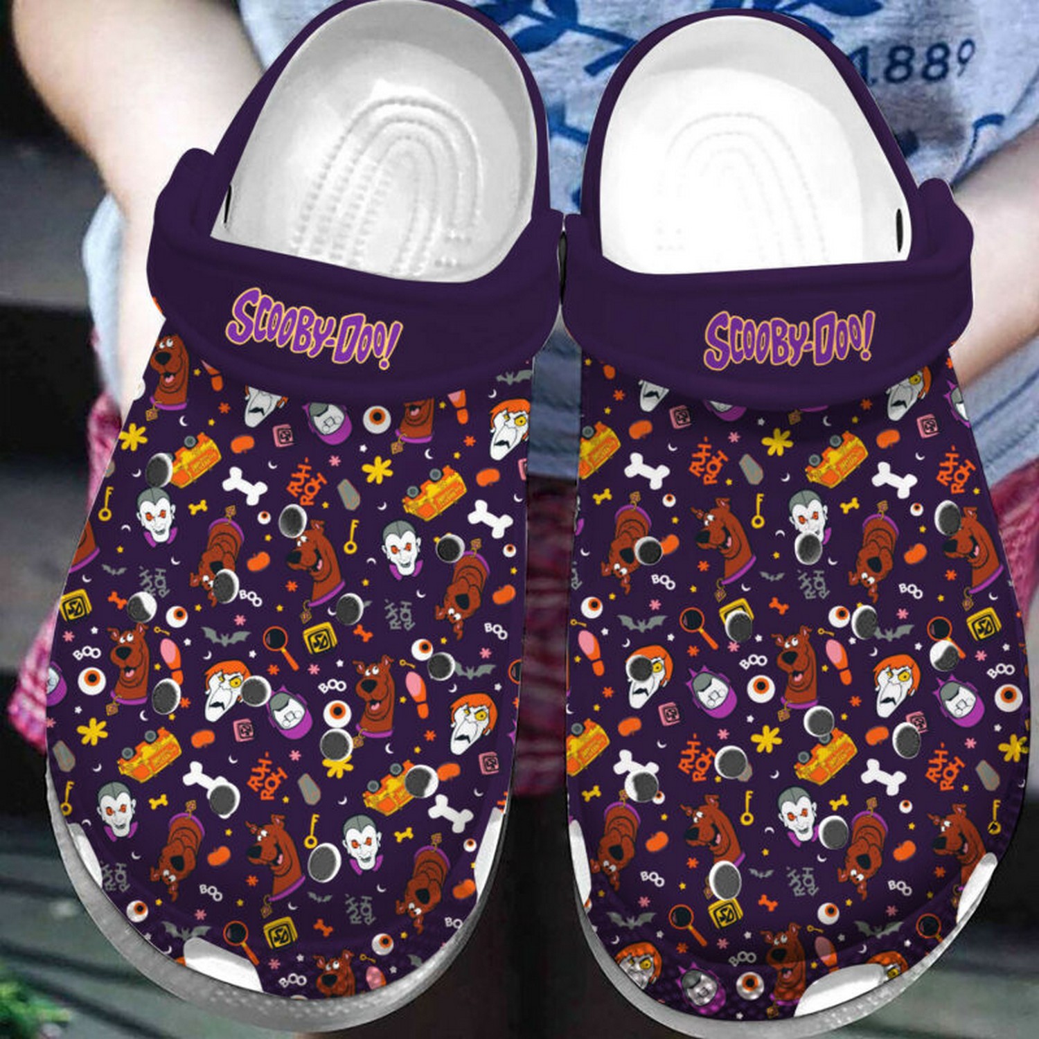 Scooby-Doo Cartoon Crocs Crocband Clogs Shoes Comfortable For Men Women and Kids