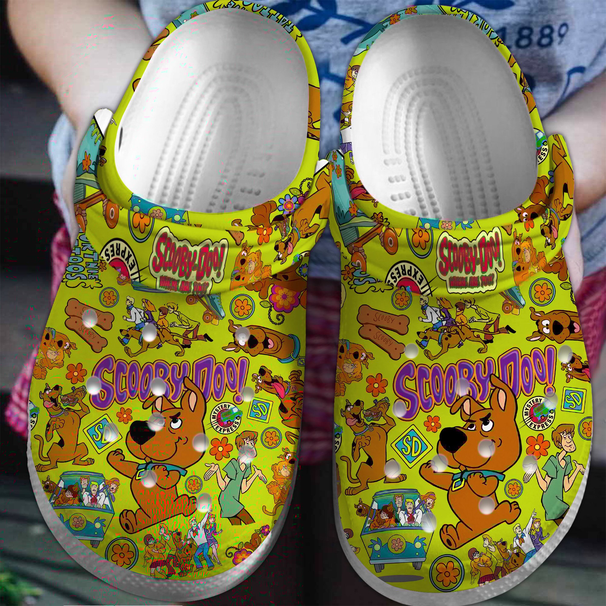 Scooby Doo Cartoon Crocs Crocband Clogs Shoes Comfortable For Men Women and Kids