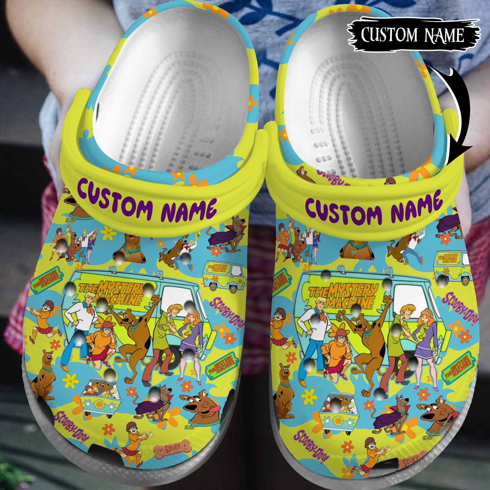 Scooby-Doo Cartoon Crocs Crocband Clogs Shoes Comfortable For Men Women and Kids