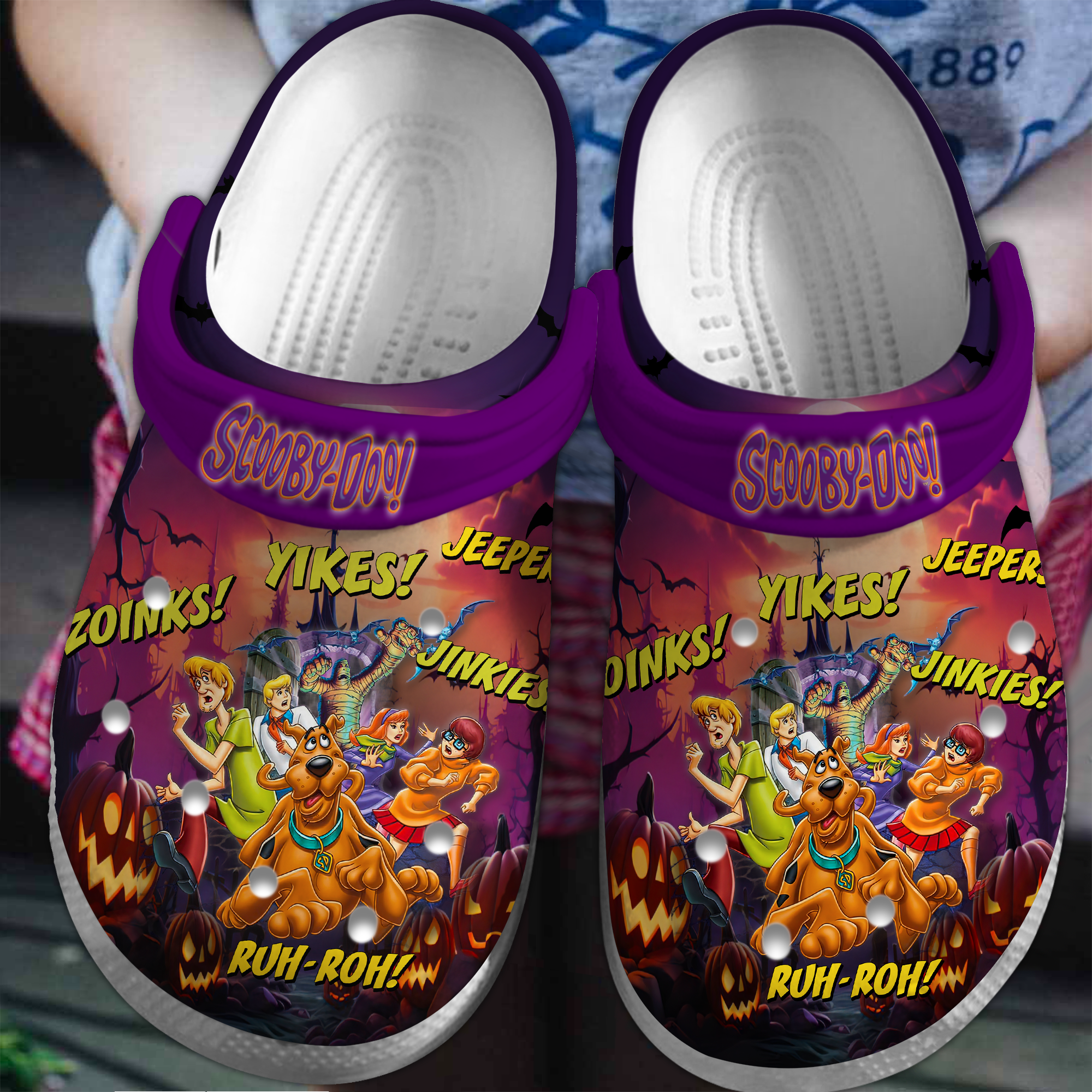 Scooby-Doo Cartoon Crocs Crocband Clogs Shoes Comfortable For Men Women and Kids