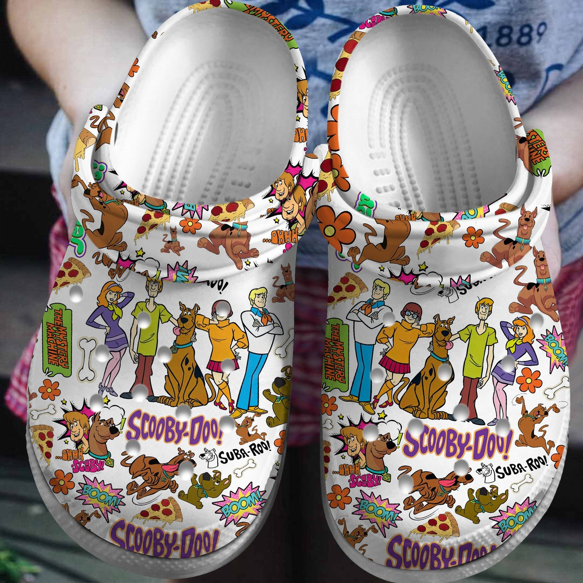 Scooby-Doo Cartoon Crocs Crocband Clogs Shoes Comfortable For Men Women and Kids