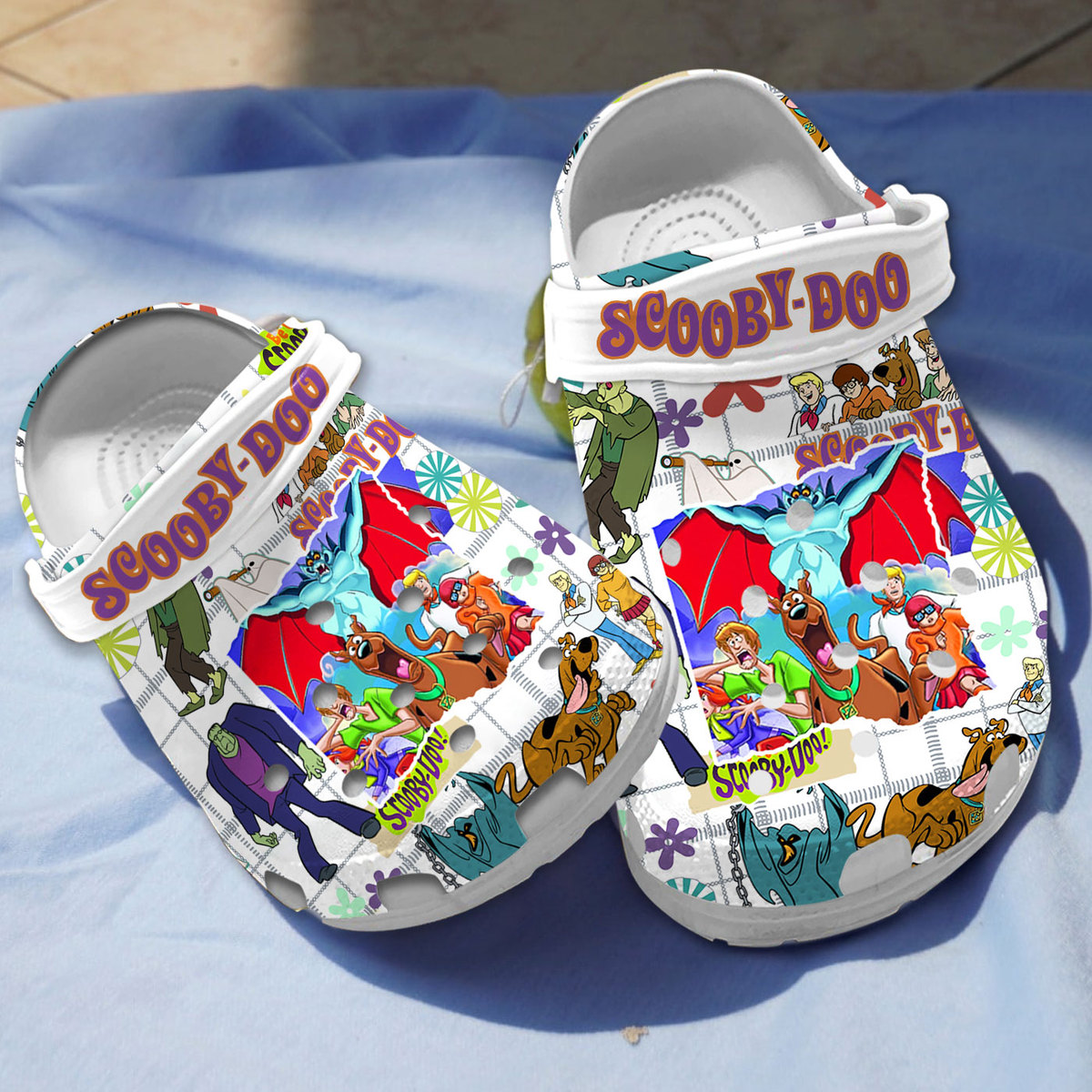 Scooby-Doo Cartoon Crocs Crocband Clogs Shoes Comfortable For Men Women and Kids